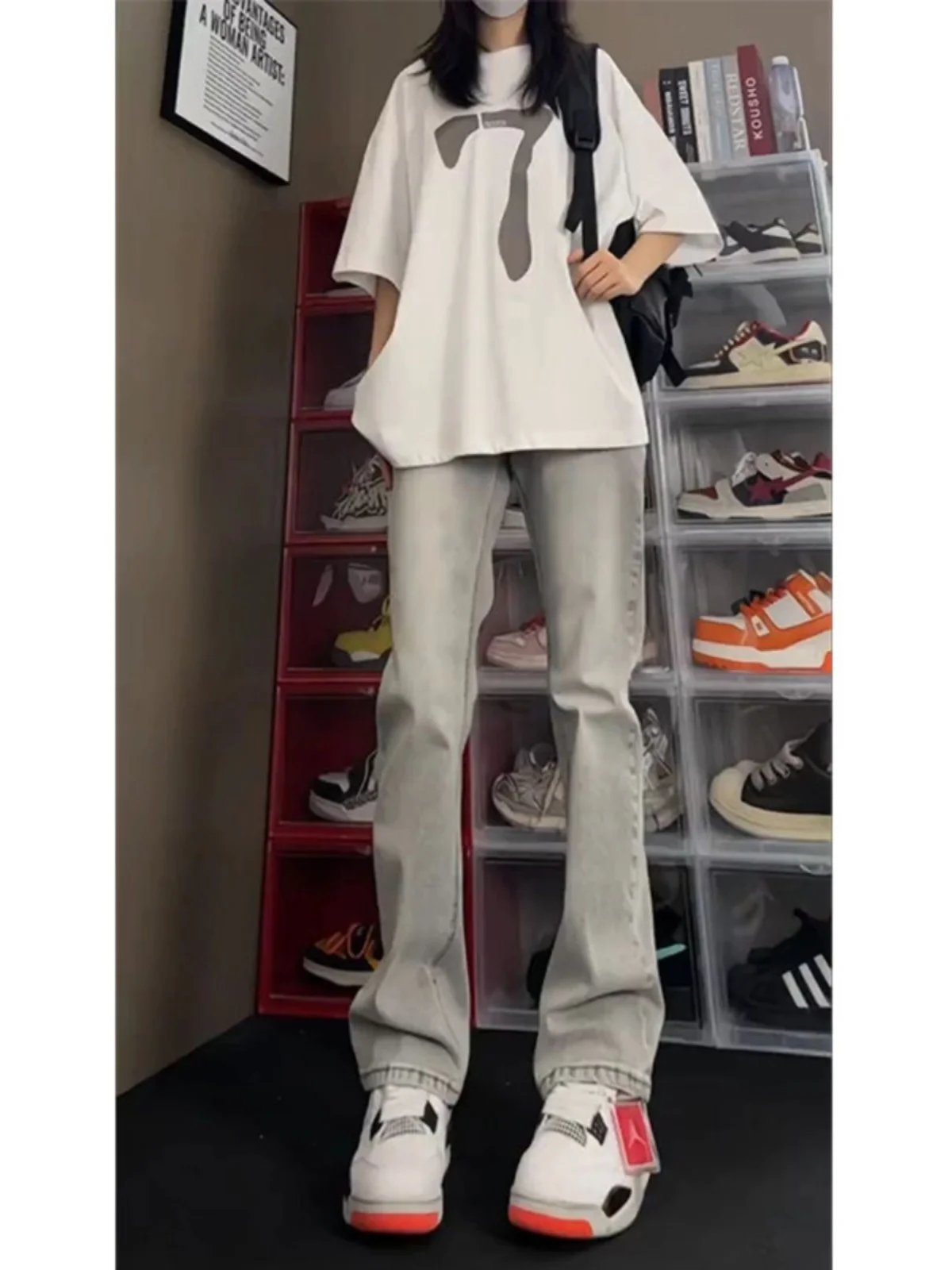 

Мужские джинсы American Vibe, приталенные, прямого кроя, с высокой талией, удлиненные, тонкие, молодежные, модные, летние