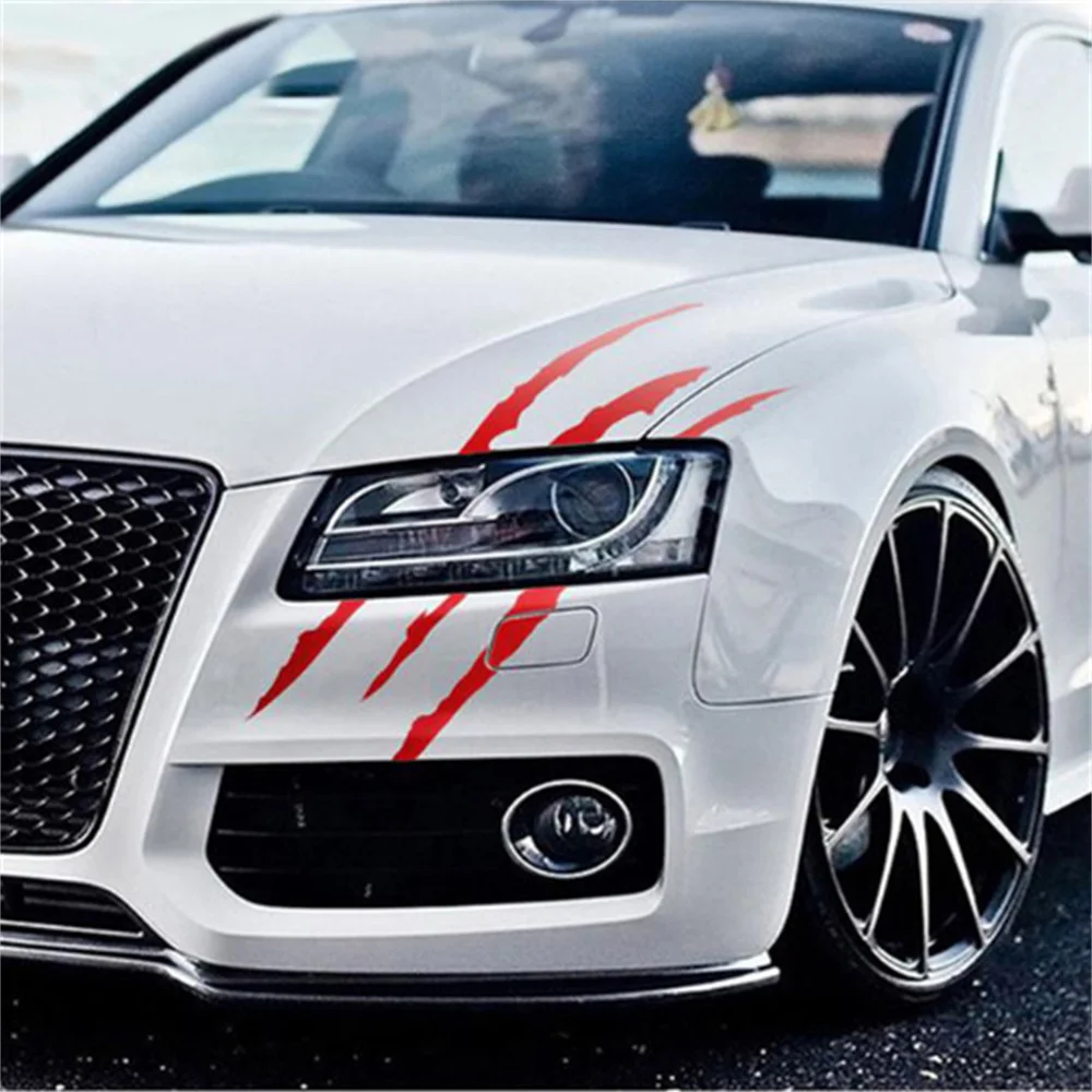 40cmx12cm Auto Car Sticker Reflective Monster Claw Scratch Stripe Marks Headlight Decal Car Stickers Car Accessories