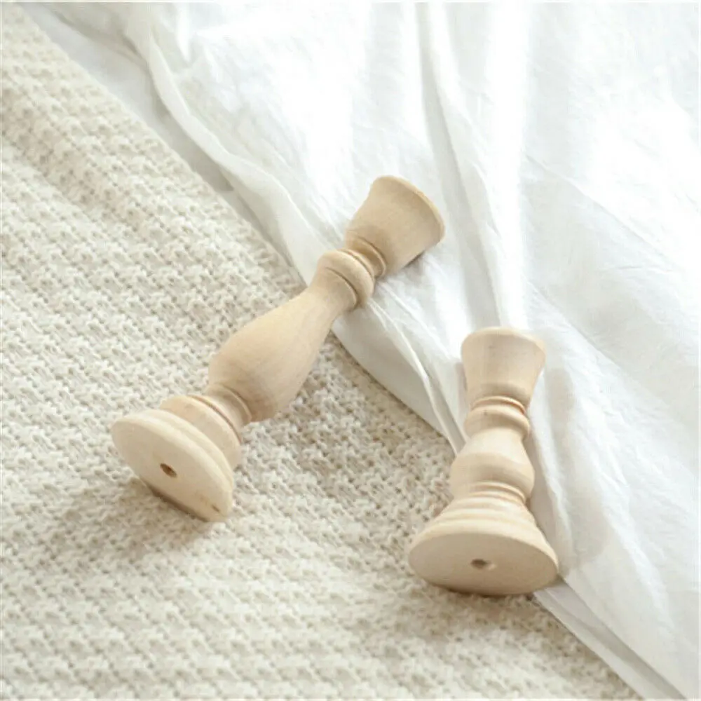 3 Size Wooden Vintage Candlesticks Table Candle Holder Wedding Home Dining Desktop Decoration Wood Candle Stand Candelabrum