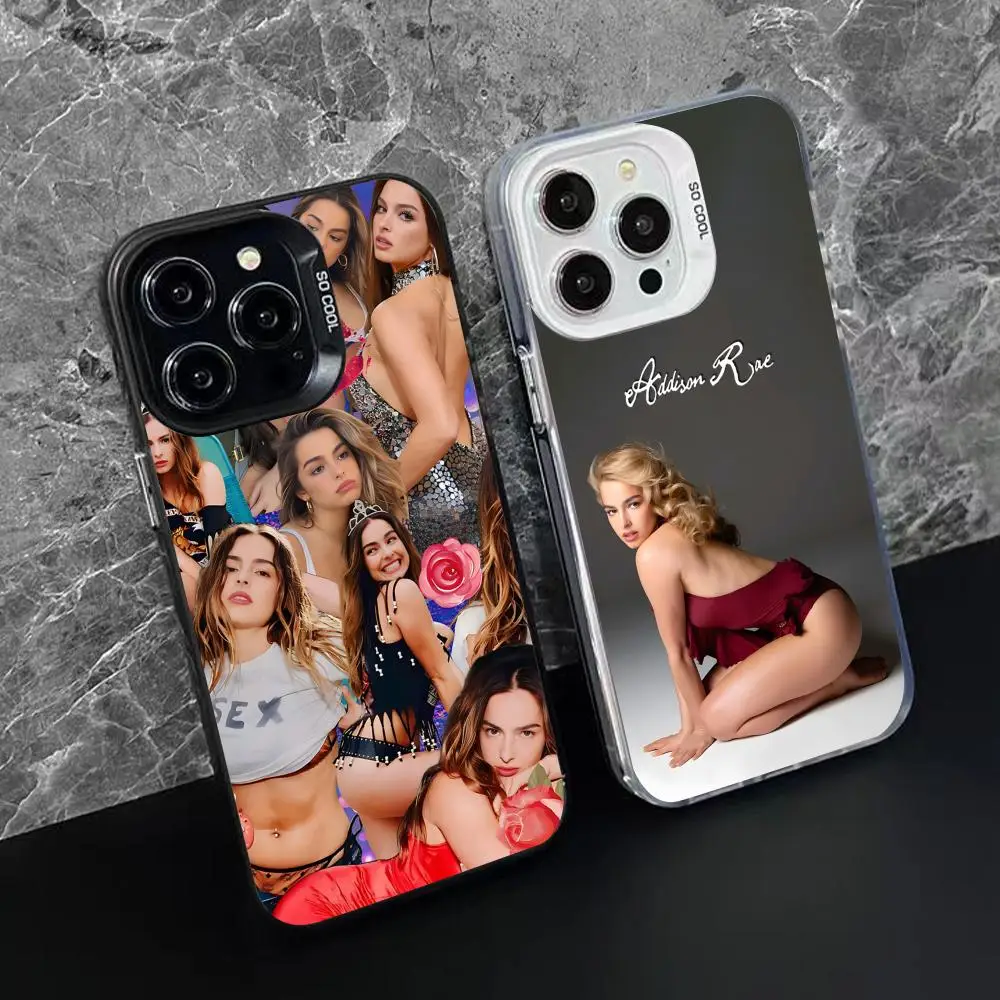 أديسون راي حافظة هاتف محمول آيفون 17 16 15 14 13 12 11 X XR XS 8 7 Pro Max Plus غطاء ملون شفاف غطاء فاخر