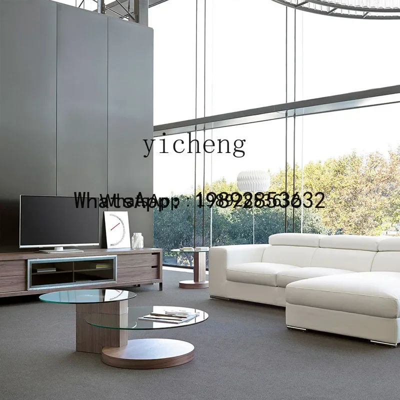 

W7- Современный журнальный столик для гостиной LE607-A, комбинированный, из массива дерева и стекла, креативный чайный столик, декор для гостиной