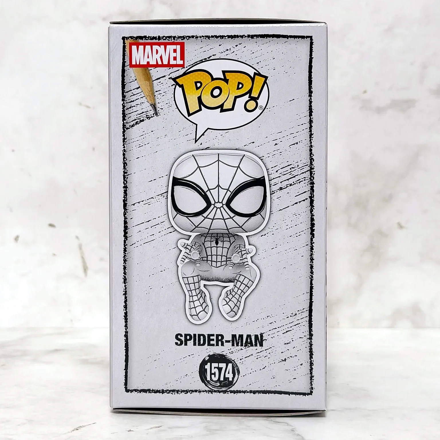 Spider-Man (Sketched Deco) Figure Funko Pop #1574 Official Authentic Limited Collectible Edition Figures Marvel Fans Toy Gift - Image 5
