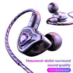 In-Ear Earbuds High Quality Headset 2 Color Optional Built-In Microphone In-Ear Wired Earphone for Phone Computer Headphone