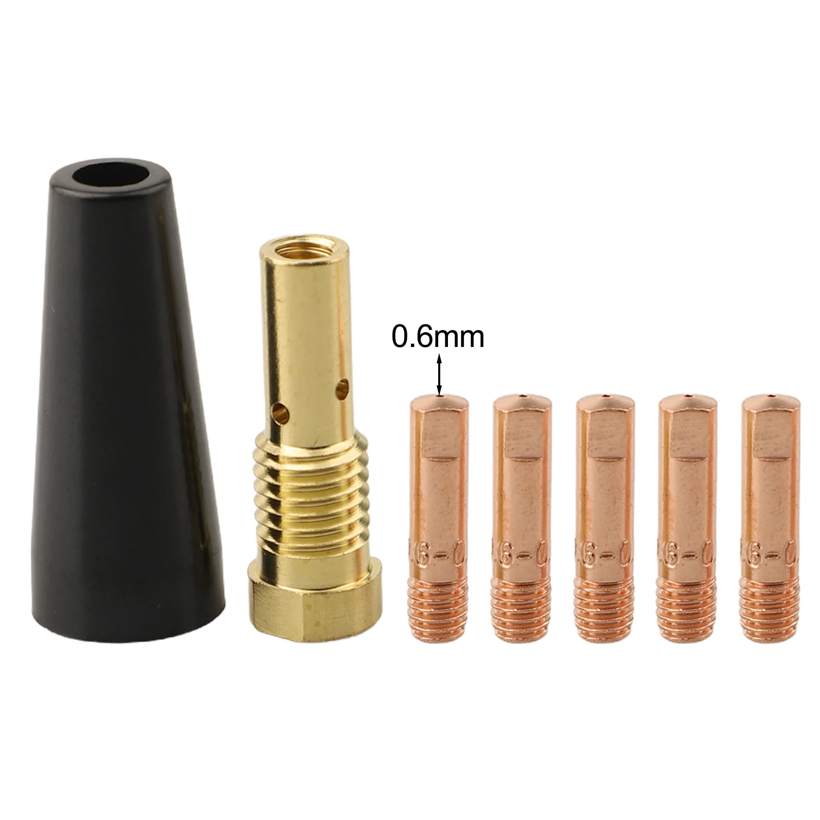 No Gas Nozzle Tips for Easy Flux Cored Welding with For MIG Welder Compatibility for For MIG120 140 180 7 Pack
