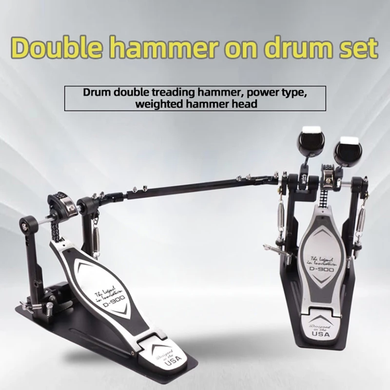 Double Stepping Hammer Pedal Double Chain Cam Double Pedal Accessories Jazz Drum Stepping Hammer Bottom Drum Practice