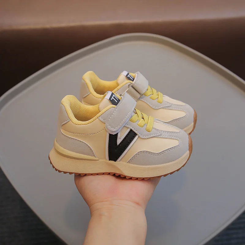 Boys Girls Soft Sole Casual Sneakers New 2024 Fashion Trend Running Shoes Baby Kids PU Canvas Shoes Children Outdoor Sport Shoes