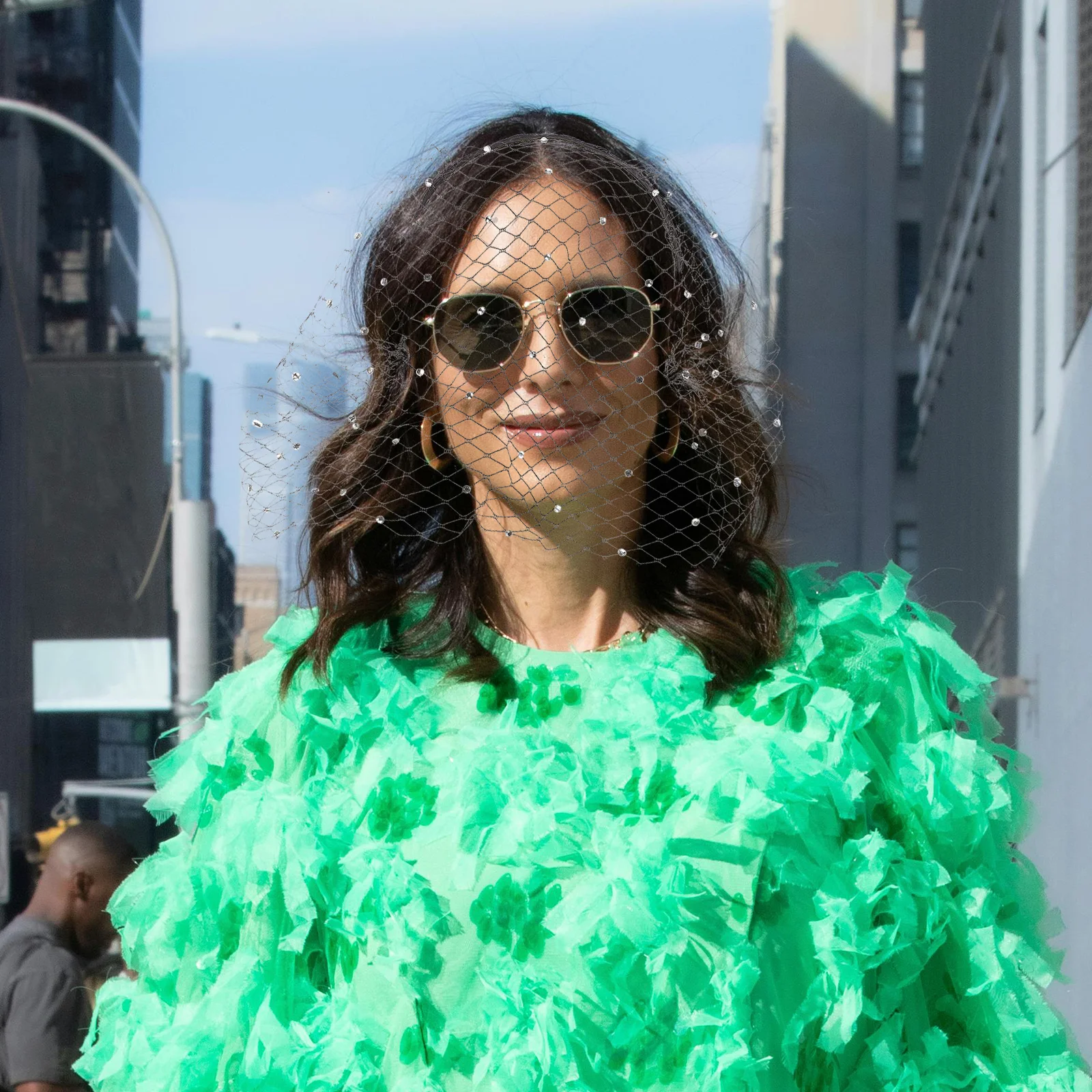 

Sparkling Rhinestone Bridal Veil Headband Mesh Lace Fascinator for Weddings Parties Events Graceful Look Women Hair Accessories