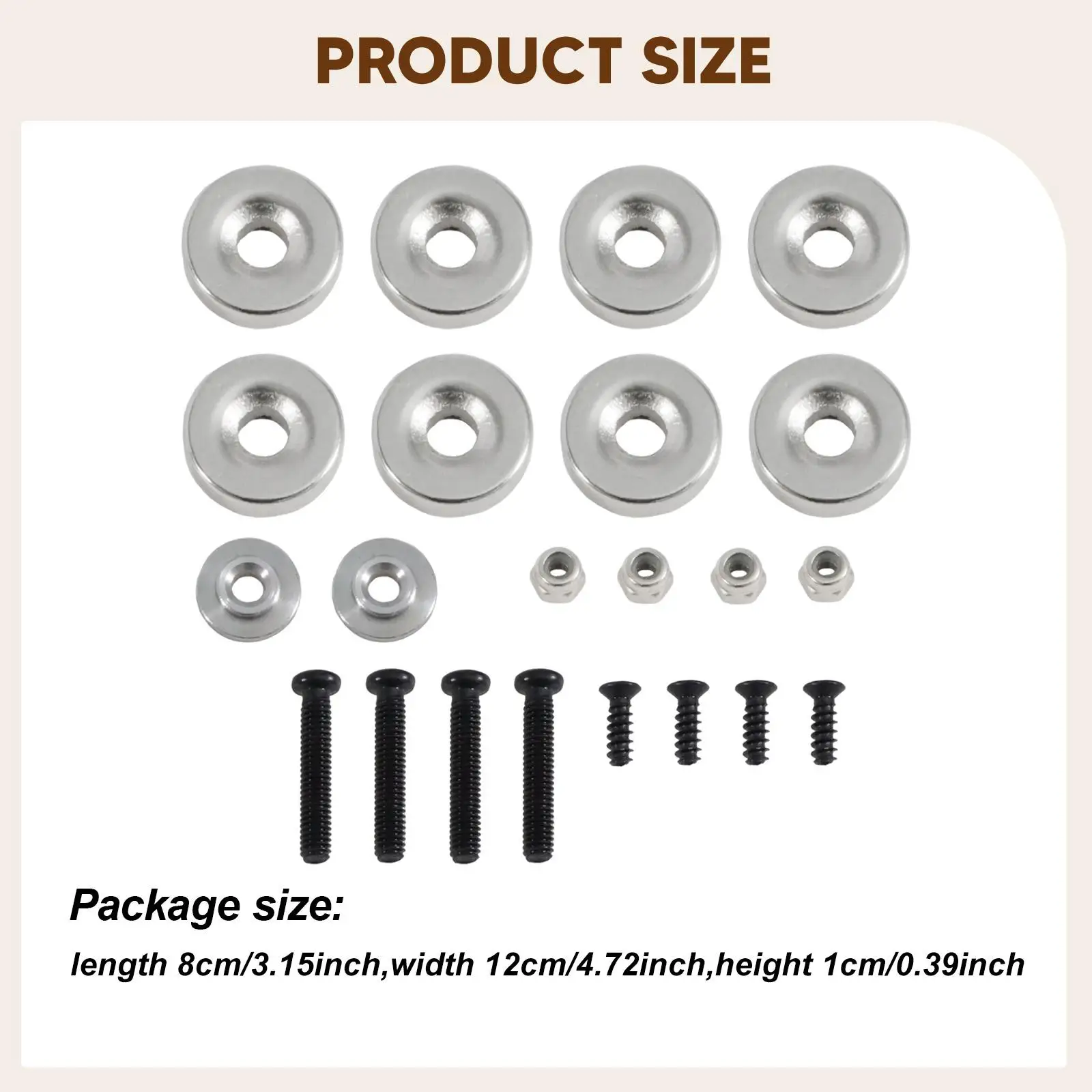 RC Magnetic Body Mount Kit,Upgrade,Body Lift,Sturdy,Lightweight,Easy to Install for MN82 1/12 RC Spare Parts Replace,Accessories