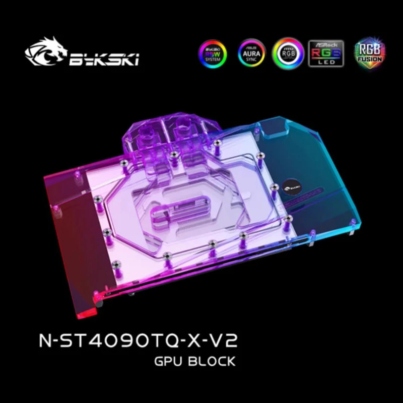 Bykski N-ST4090TQ-X-V2 GPU 블록 ZOTAC RTX4090 트리니티 OC/AMP 익스트림 AIRO /Manli RTX 4090 갈라르도 비디오 카드 수냉용