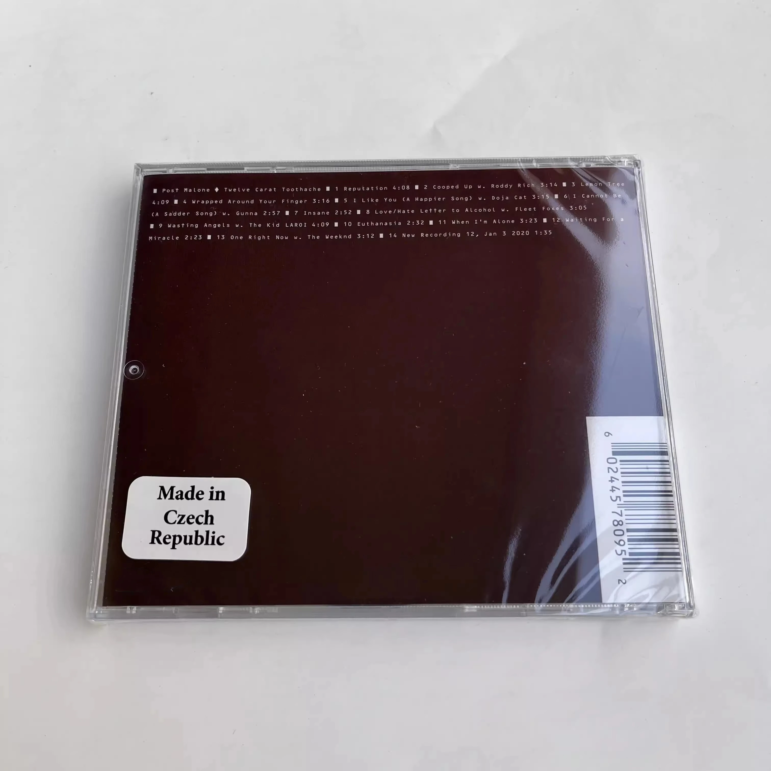 Pop Post Malone Music CD Twelve Carat Toothache Album I Like You (A Happier Song) Music Record Cosplay Walkman Soundtracks Box