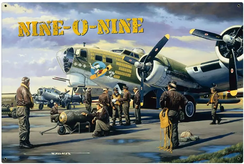 Nine-O-Nine B-17 Bomber Wwii Plane Tin Signs Vintage Decor For Bars,Diner,Cafes Pubs Garage Home Wall Art Poster Metal Plaq sign