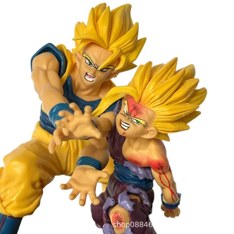 

Dragon Ball Anime Father Son Duo Figures Goku Gohan PVC Resin Shock Wave Model Collectible Desktop Decoration Gifts for Fans