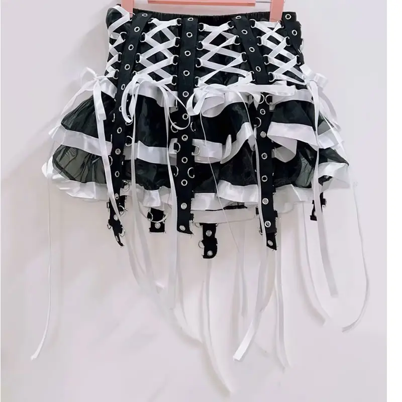 Faldas cortas Punk para mujer, faldas cortas góticas, ropa gótica harajuku, ropa vintage y2k, moda y2k