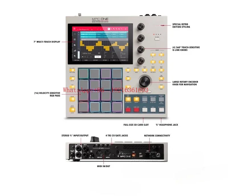 2026GOOD Arranger Keyboard Drum Machine Controller Music Pad 16 Keys 7 Inch Screen Programmable MIDI Electronic Synthesizer