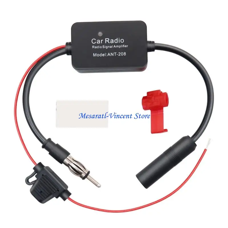 A70F Low Noise Car Antenna Amplifier Works With DAB+ Frequencies For Clear Audios 12 24V For Stable Strength