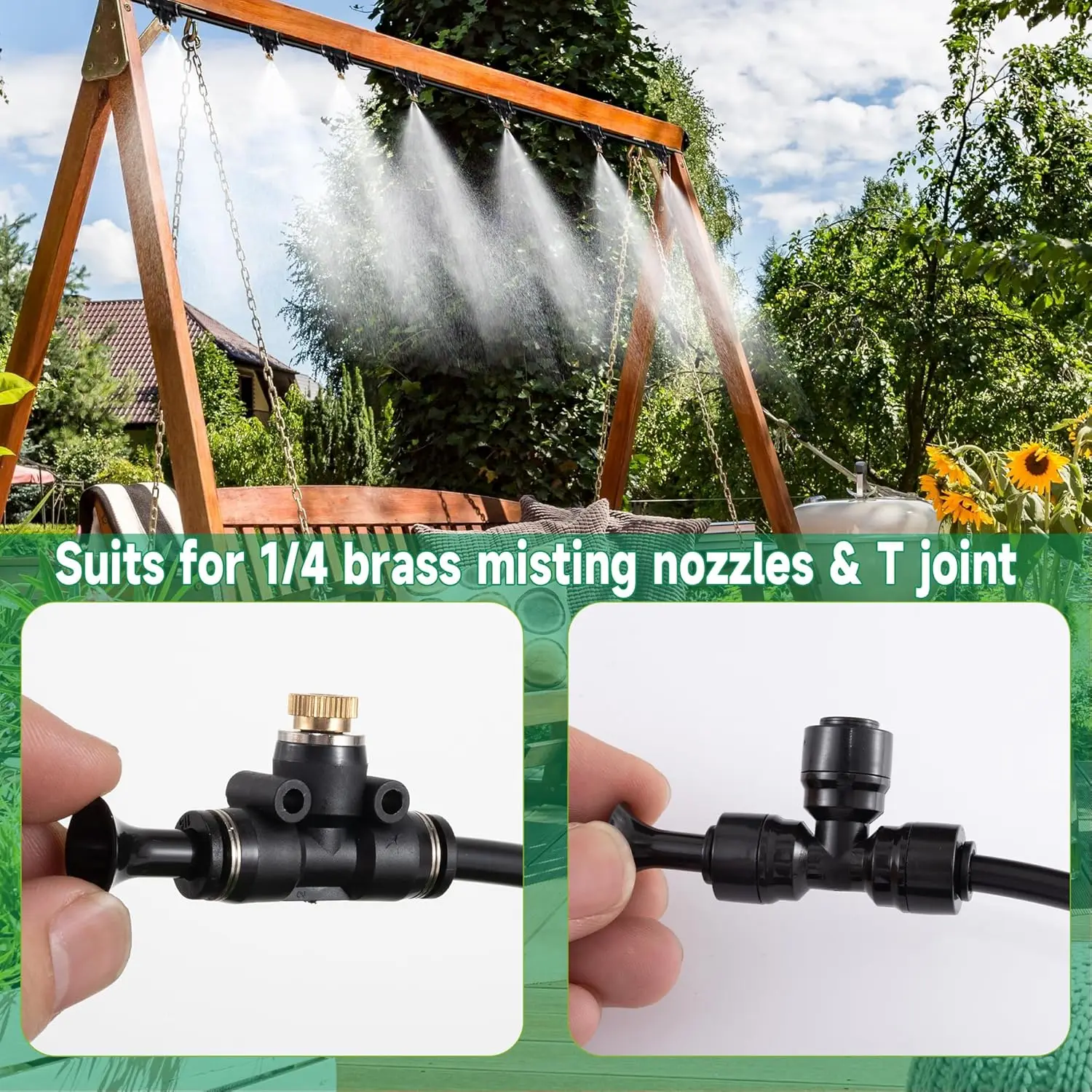 Kühlung Nebel Düse 3/16 "Gewinde 0,5mm Messing Düse Garten Hof Balkon Außen Drop Temperatur Industrielle Staub Entfernung zerstäuber