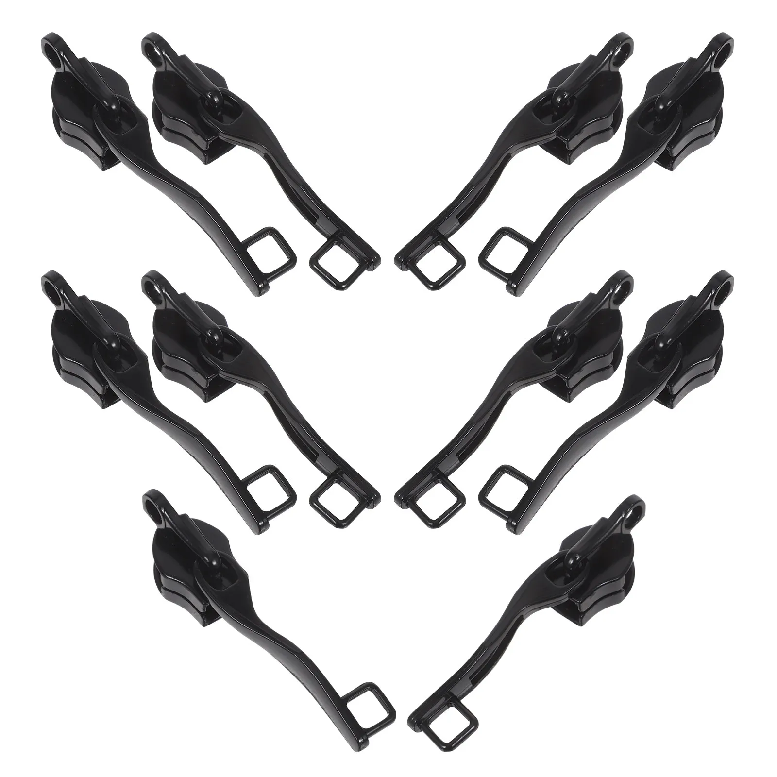 5Pairs Explosion-Proof Zipper Pulls Universal Detachable Anti Theft Replacement Zipper Heads for Luggage Jackets Bags Repair