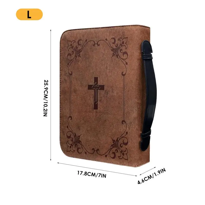 Bible Case PU Vintage Bible Case Zippered Bible Covers For Women Water Resistant Bible Case For Women Bible Case With Handle