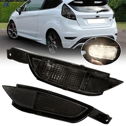 Pair Smoked Right Left Rear Bumper Reflector Fog Lamp Tail Light With Bulb For Ford Fiesta WT ST MK7 2008-2016 C-MAX 2010-2015