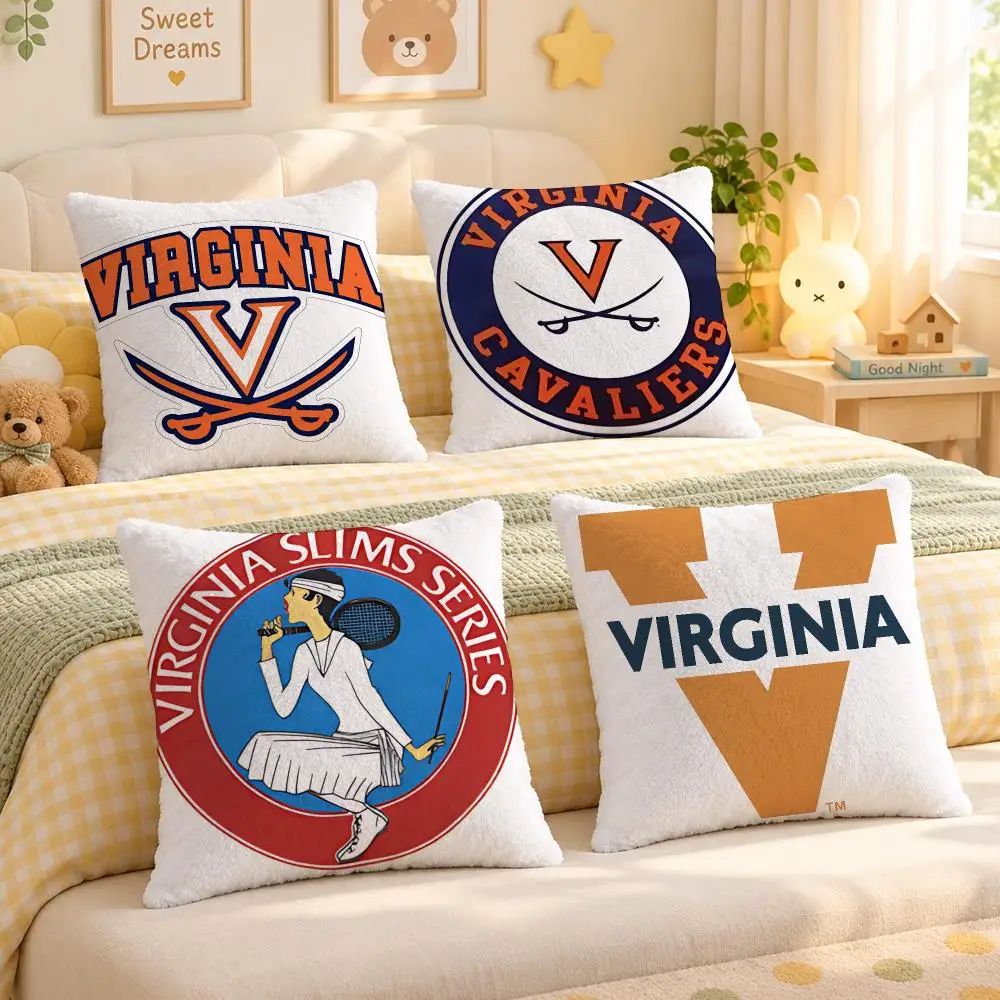 Brand Virginia Slims Retro Logo Cushion Cover Personalized Decorative Living Room Home Sofa Bedroom Office Car Decor