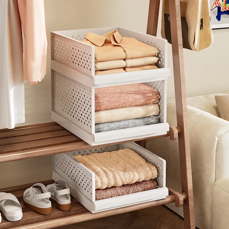 Wardrobe storage upgraded drawer foldable laundry layered shelves