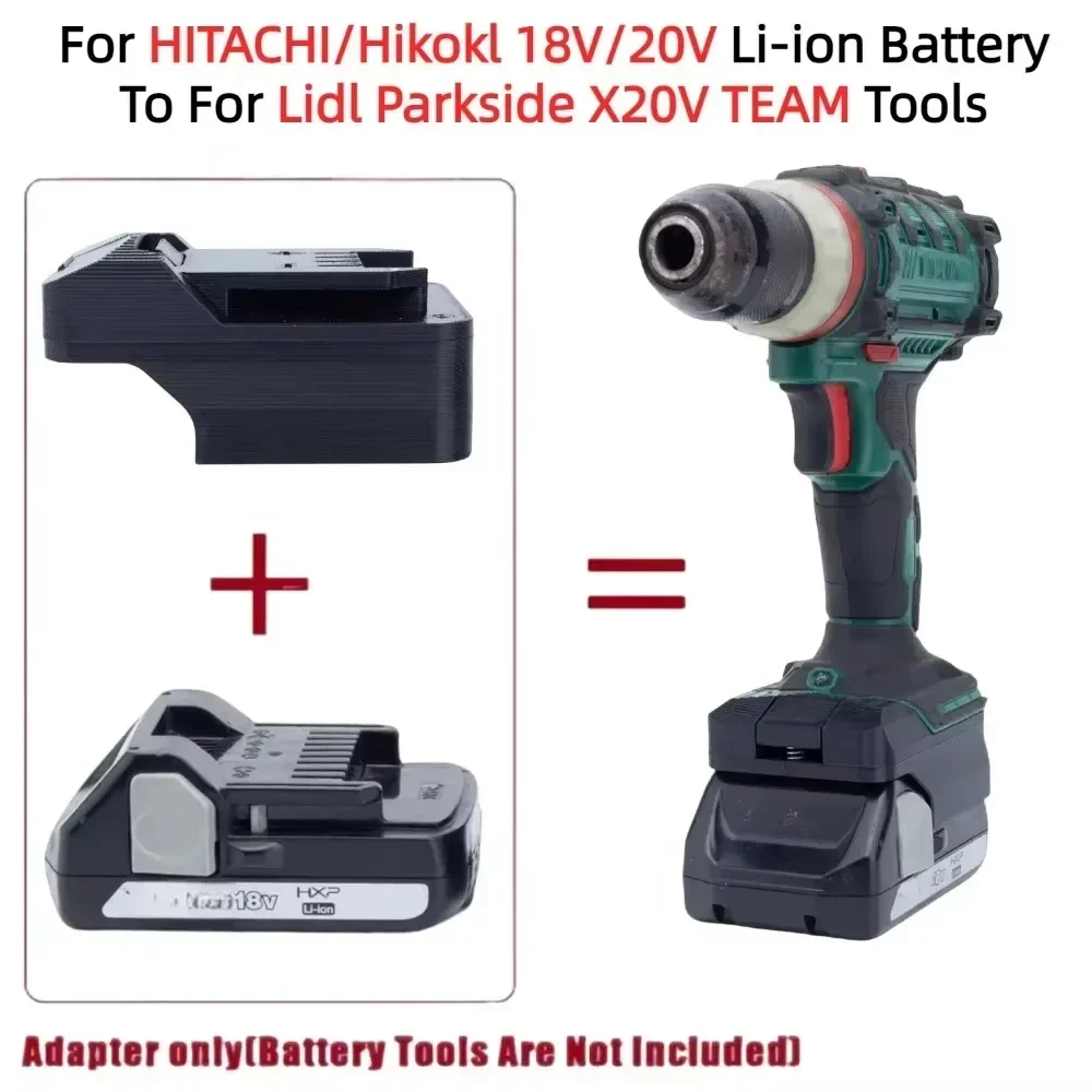 Battery Converter/Adapter for HITACHI/Hikoki HXP 18V Battery TO for Lidl Parkside X20V TEAM Cordless Drill Tool (Only Adapter)