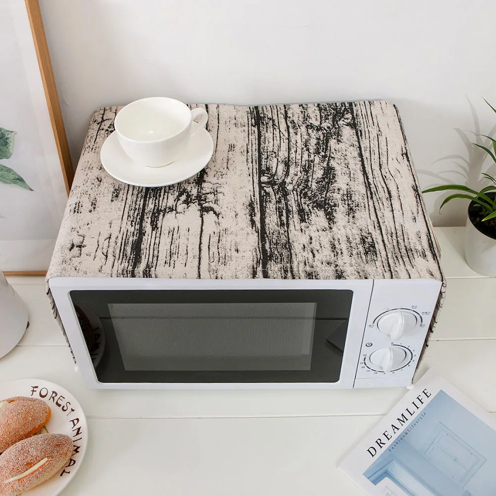 

30x90cm Microwave Oven Cover Dustproof Cotton Towel Vintage Style Protective Cover for Refrigerator Table Wardrobe Decorative