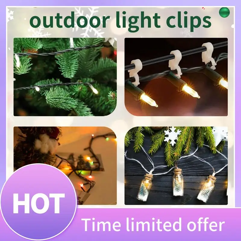 

B69C Christmas Light Clips - Gutter Clips For Hanging Outdoor Lights - Gutter Clips For Outside Hanging String Lights