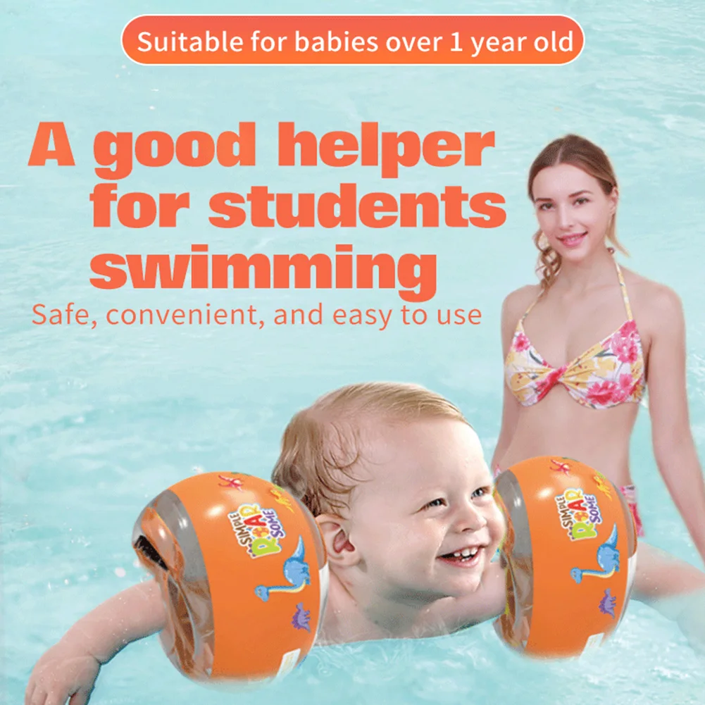 

Inflatable Swimming Armbands PVC Thickened Arm Rings Pool Kid Arm Floaties Arm Floats Water Wings for 1-5 Years Boys & Girls