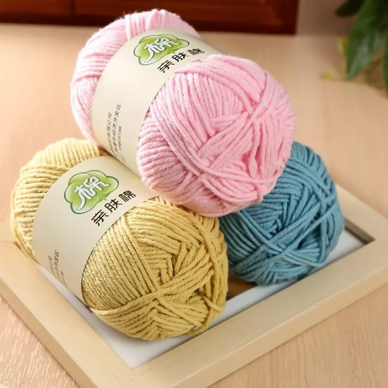 50g/Pc Milk Cotton Soft Warm Yarn Knitting Yarn for Hand Knitting Baby Yarn for Knitting Crochet DIY Yarn Crochet Supplies