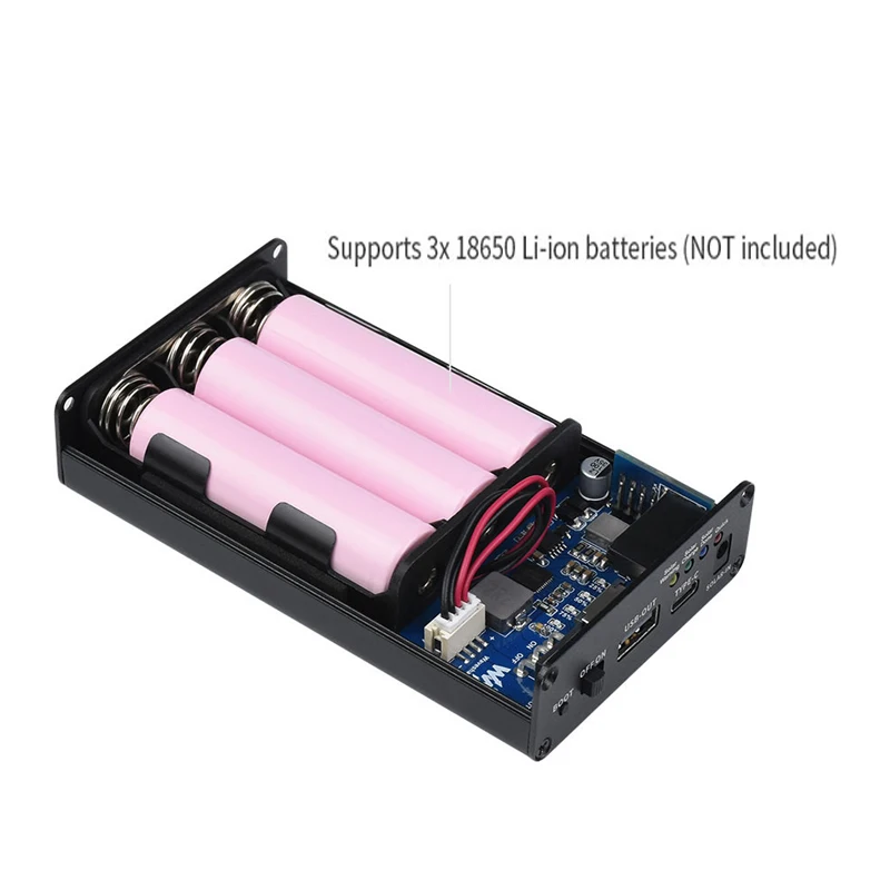 Solar Power Manager (C) Ondersteunt 3x 18650-batterijen (niet inbegrepen) Multi-beschermingscircuits