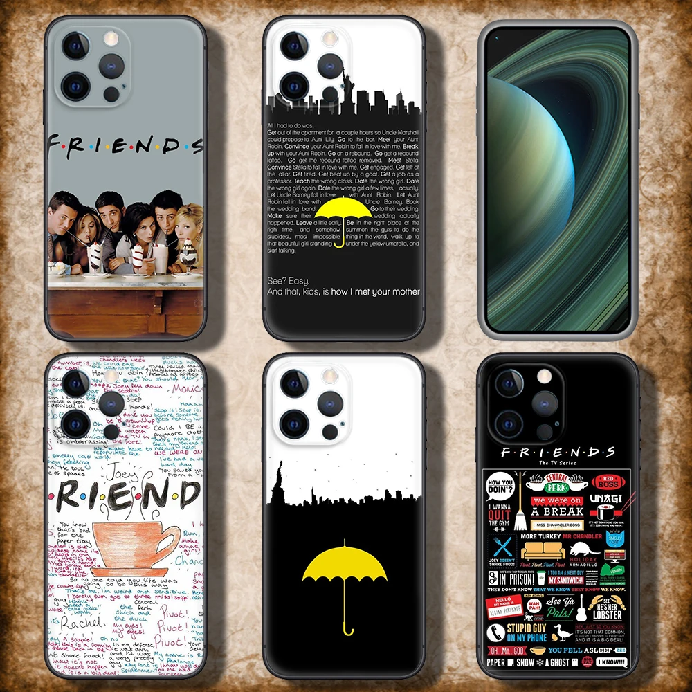 P112 friends tv pattern Soft Case for Redmi Note 11 11S 10 10T 10 Pro Max 10S 9T 9 9S 8 8T 7 Xiaomi Mi 11 11I 12 12X