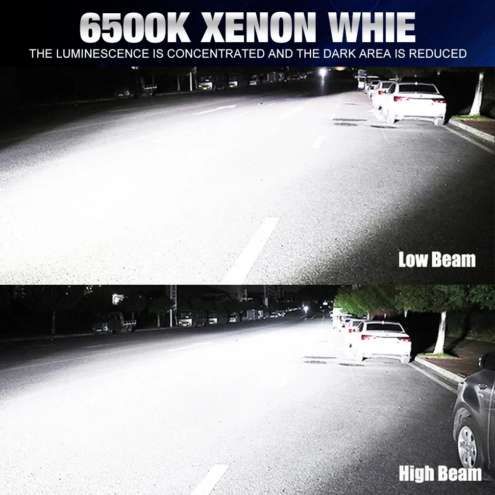 H7 LED Canbus Light Mini Head Lamp 1:1 Size Wireless H7 Car LED Headlight Bulbs Error Free 6000K White 12V