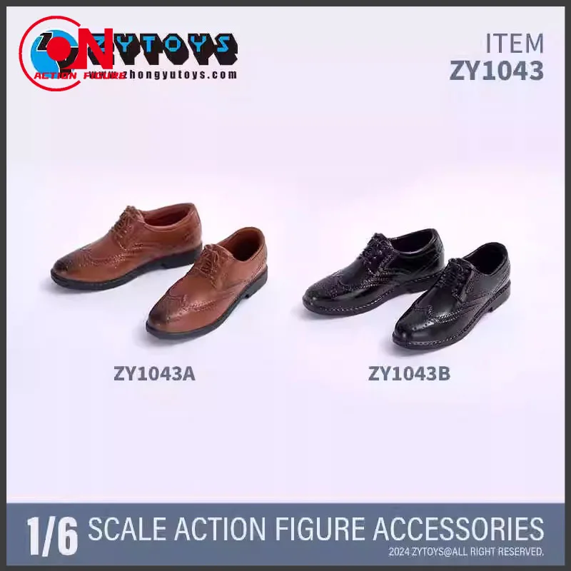 ZYTOYS 1/6 ZY1043 ذكر البروغ دعوى أحذية من الجلد أحذية جوفاء نموذج الملابس ملحق صالح 12 ''الجندي عمل الشكل الجسم