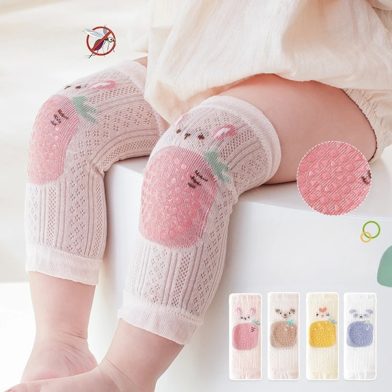 夏用メッシュ通気性ベビー膝パッド 可愛い漫画柄コットン薄手 - Baby Knee Pad Crawling のレビューと価格