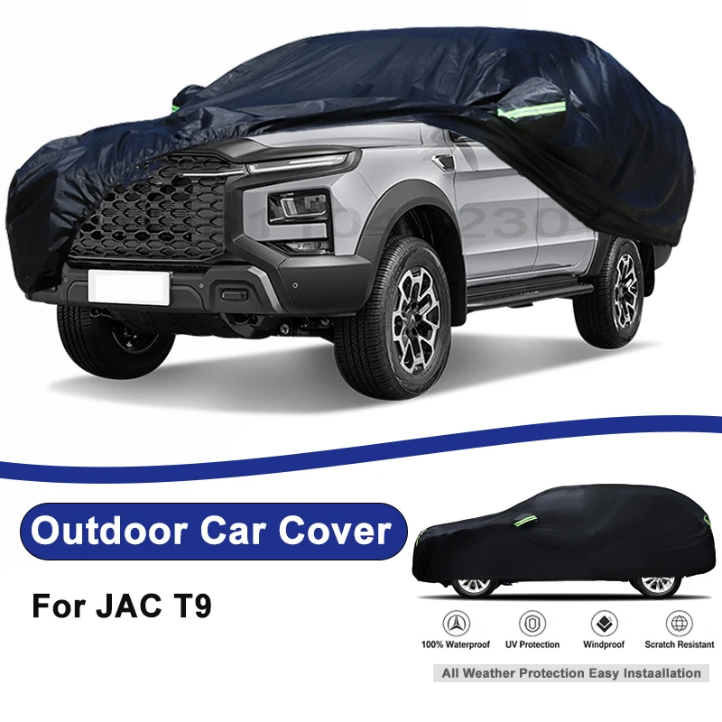 

Outdoor Full Car Cover For JAC T9 with Reflective Strips Waterproof Snowproof Dustproof UV Protection Auto Accessories