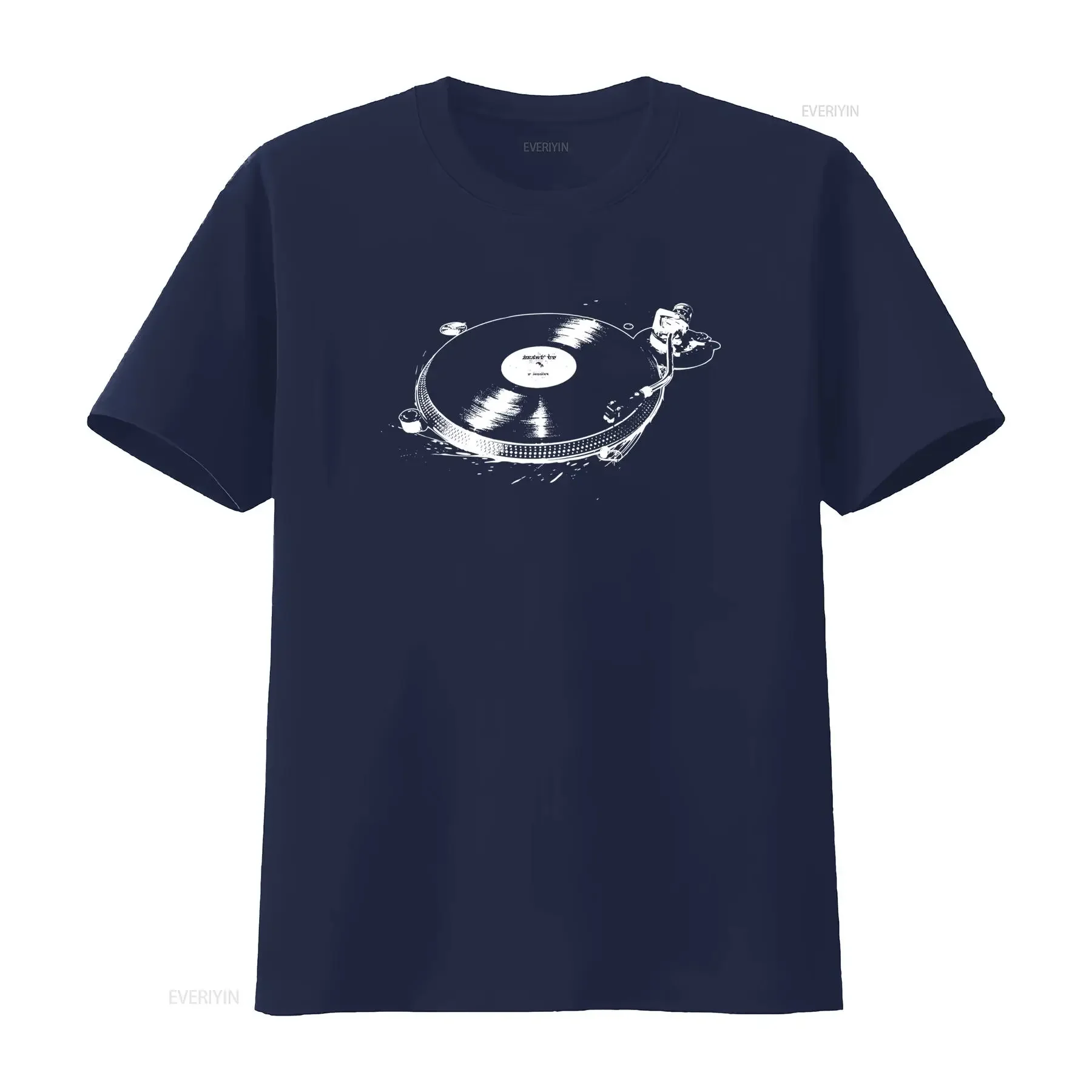 Classic Hip Hop Turntable Art DJ Technics 1200 MPC Mixer Vinyl Record T shirt vintage Washed Top For Everyday Wear homme - view 4