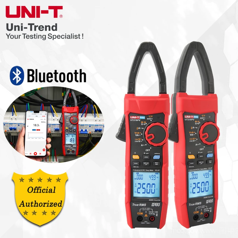 UNI-T UT219PV 1500V Intelligent True RMS AC/DC Clamp Meter/Bluetooth APP/Data Storage/Surge Testing