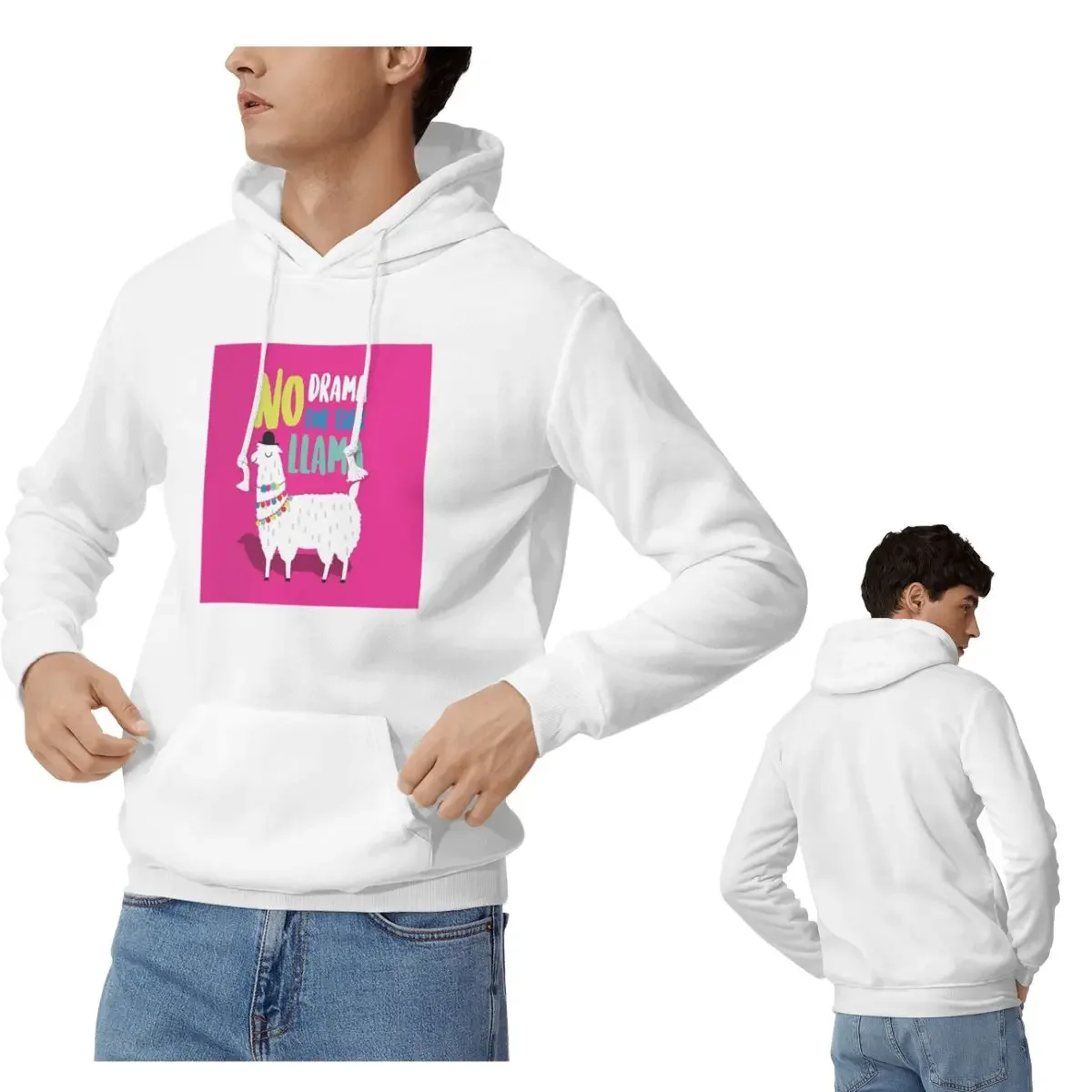 

Толстовки с изображением ламы и альпаки для мужчин и женщин, повседневный пуловер, толстовки в стиле хип-хоп, одежда с длинными рукавами, осень-зима