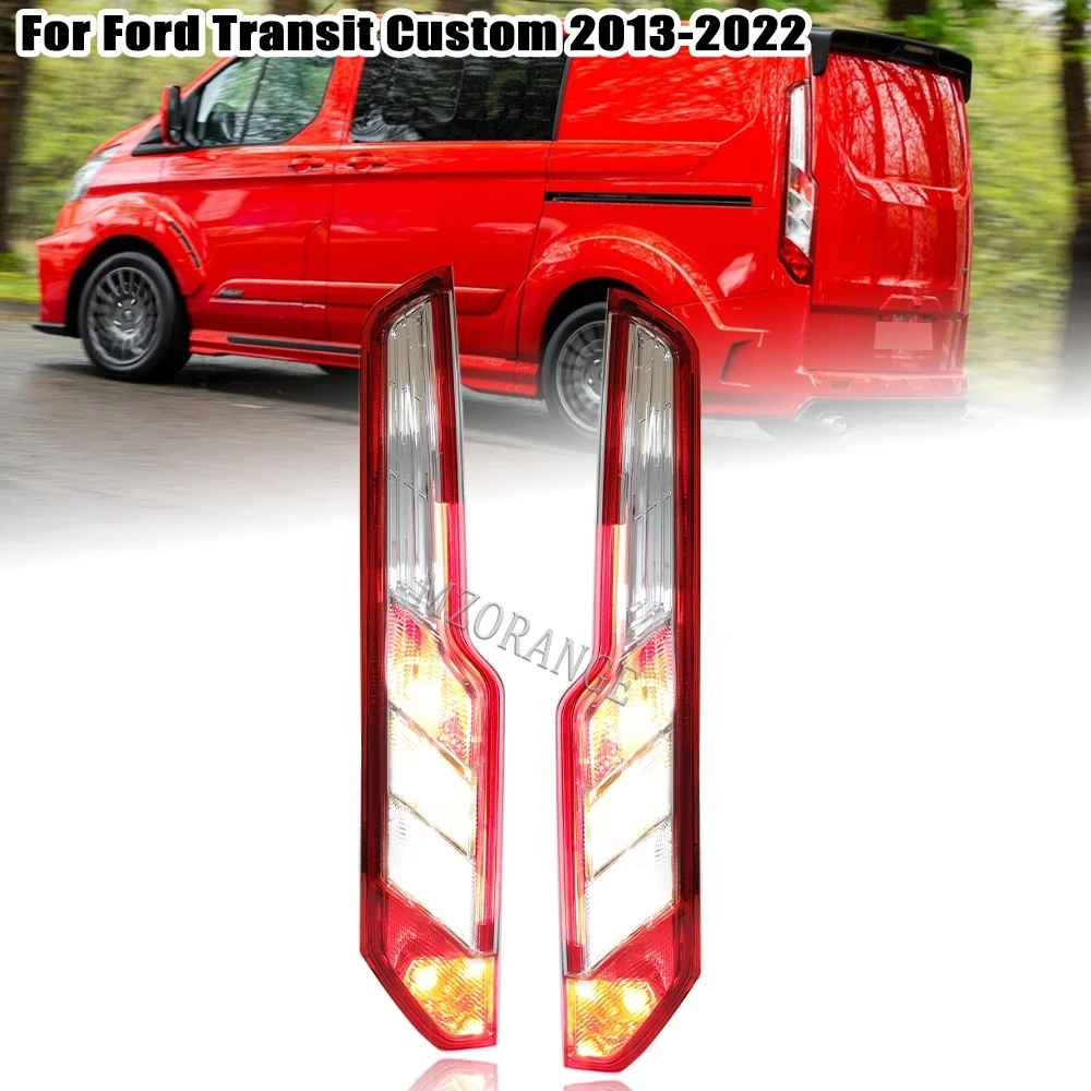 LED Remlicht Passend Voor Ford Transit Custom & Tourneo Custom 2012 2023 Met Achterdeuren Smoke