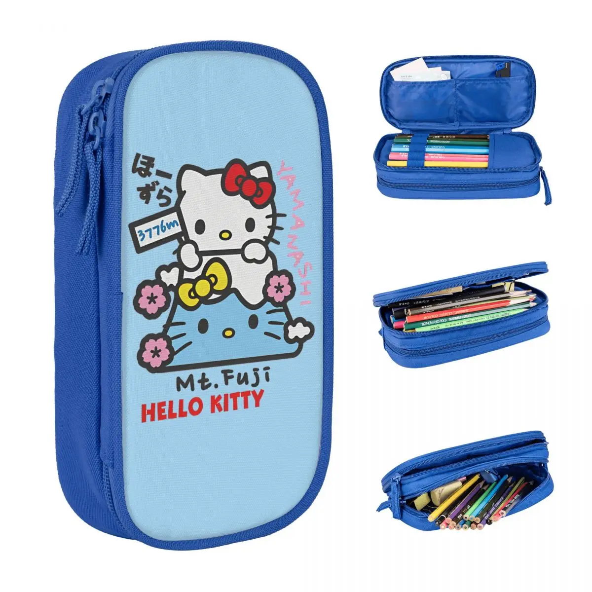 

Крутой пенал Hello Kitty Yamanashi Mt Fuji, сумка-карандаш, школьные пеналы для студентов, графический органайзер для канцелярских принадлежностей на молнии