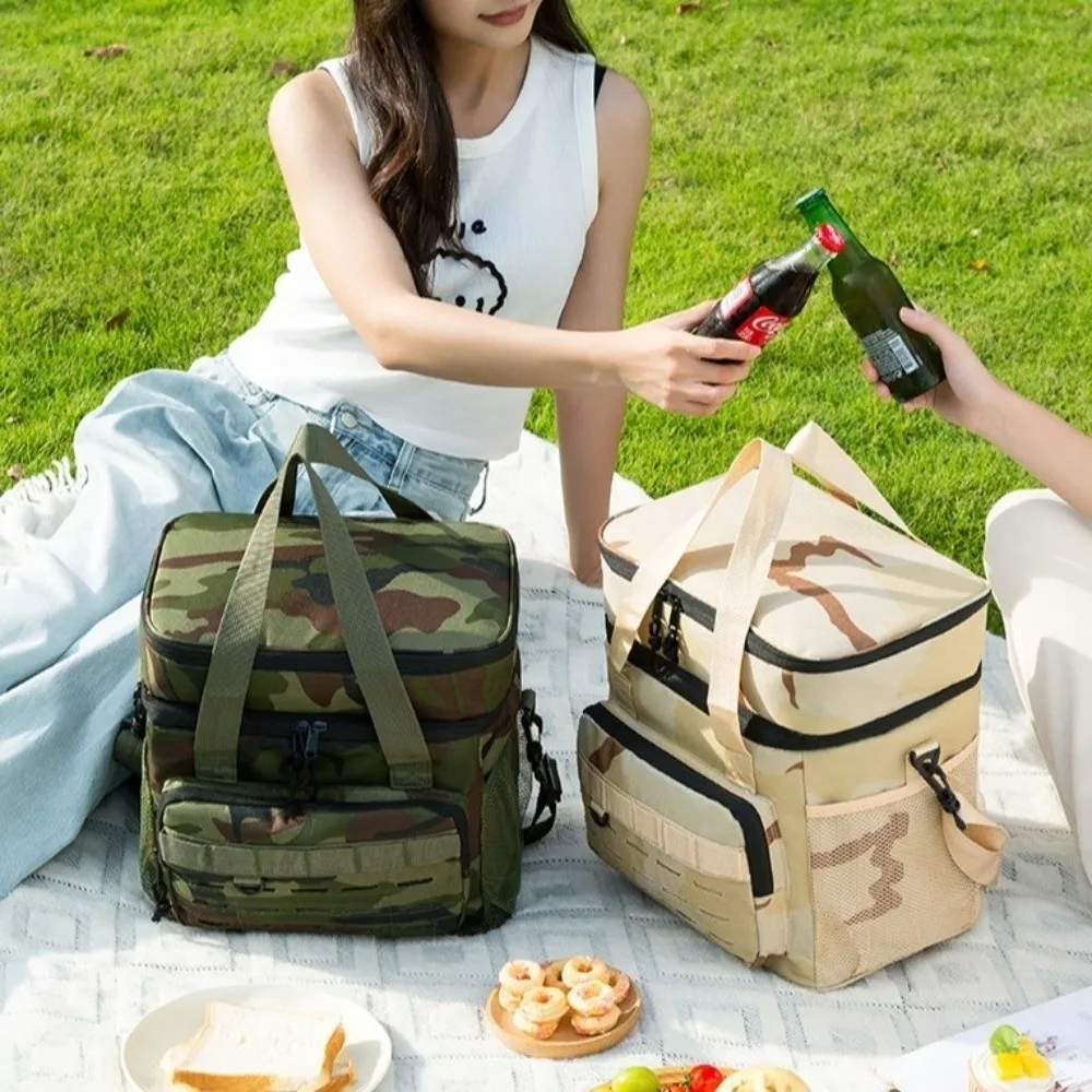 Portable Picnic Bag Fresh-keeping Oxford Cloth Lunch Bag Large Capacity Insulated Food Bag Outdoor