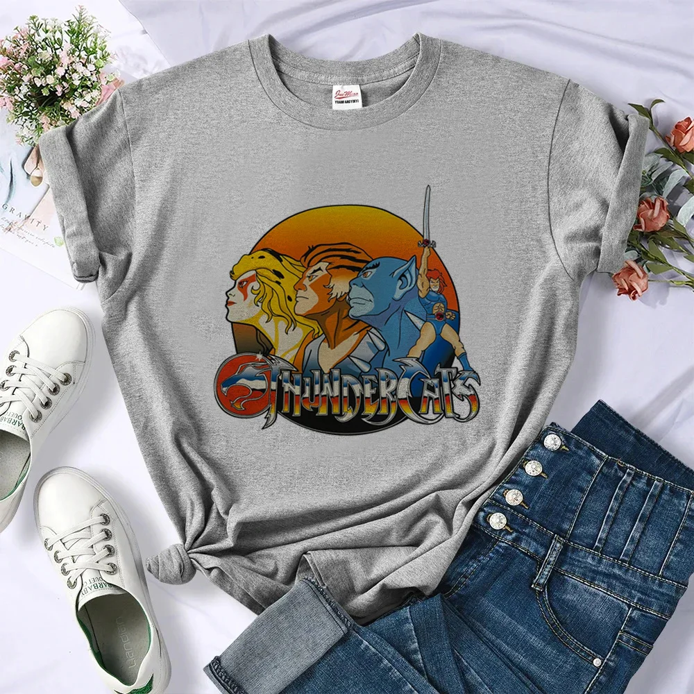 Thundercats t-shirts women summer Japanese tshirt girl 2000s y2k clothes