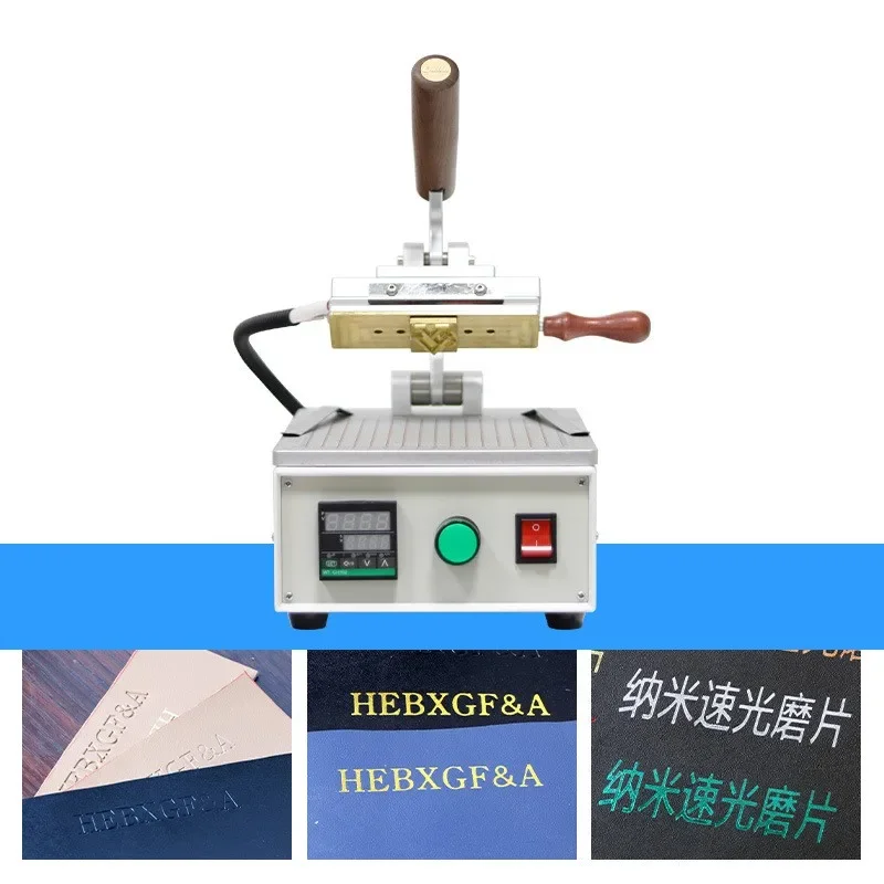 Hot Foil Stamping Machine Leather Logo Embossed Heat Pressing Machine for Wood PVC Paper Custom Logo Stamp or Number Letter
