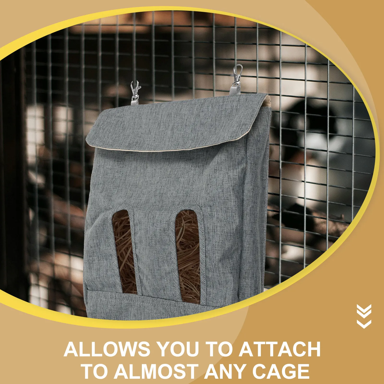 Rabbit Hay Feeder Bag Hanging Holder Breathable Feeder Pouch for Guinea Pigs Chinchillas Small Pets Guinea Pig Bag