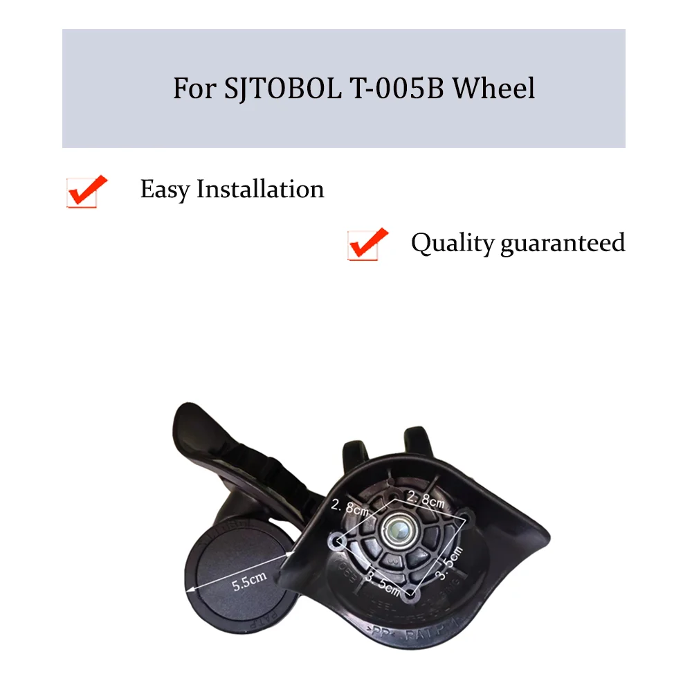 

For SJTOBOL T-005B Universal Wheel Replacement Trolley Case Luggage Pulley Silent Smooth Shock Absorbing Durable Caster Wheels