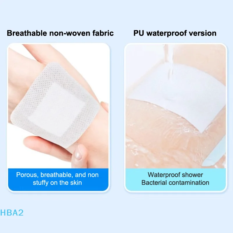 【H】10Pcs Adhesive Dressing Wound Sterile Breathable Protective Sticker Dressing Healing Patch Wound Care Pad