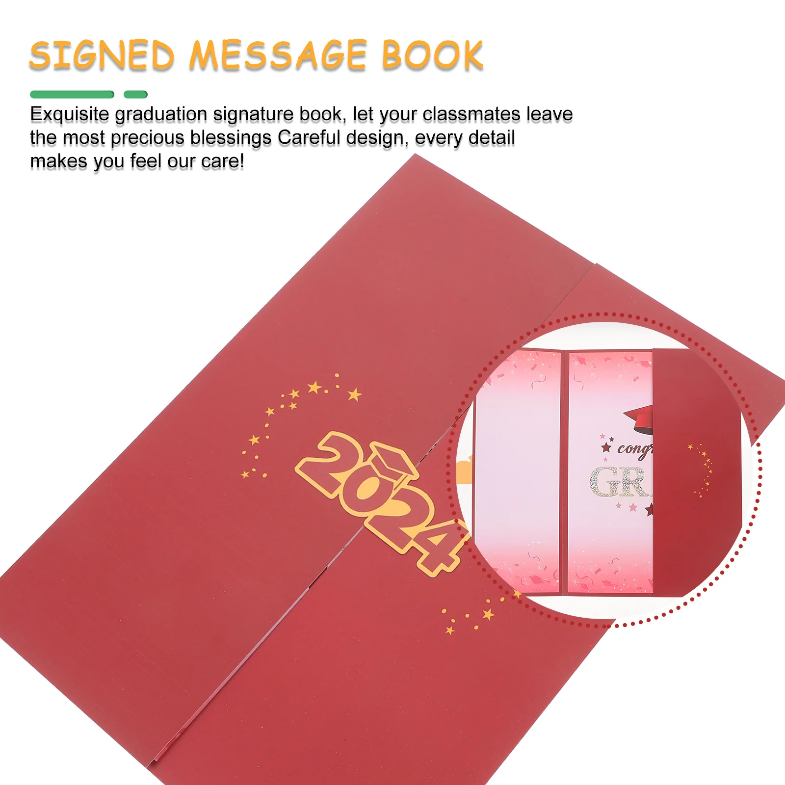

1pcs Graduation Guest Book Rustic Sign In Book For Party Signature Album Keepsake Graduation Ceremony Decor Party Favor