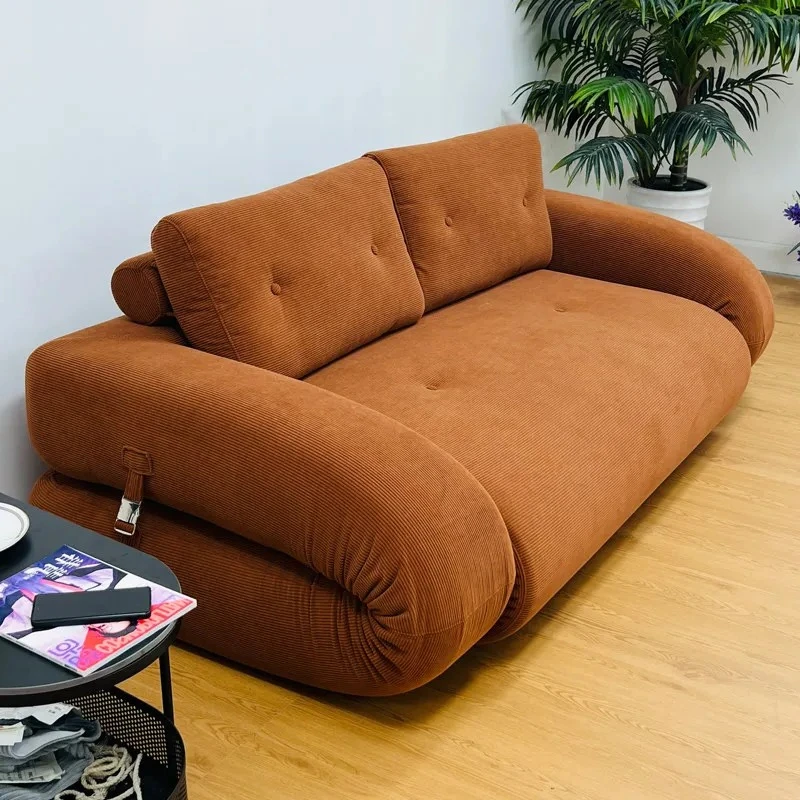 Brown Aesthetic Living Room Sofas Luxury Oversized Loveseat Office Compression Sofa Bed Modern Divani Sottovuoto Furniture Home