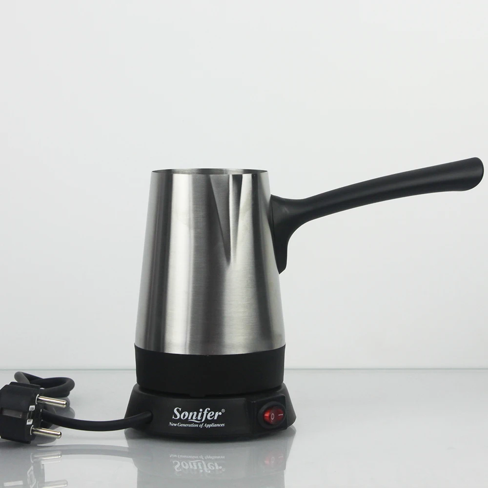 Sonifer-cafetera eléctrica de acero inoxidable con leche hervida, cafetera de pavo de 800W, hervidor de agua para regalo, 220V